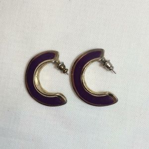 VTG Retro Purple and Gold Funky ‘80s Studded